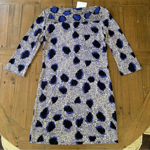 Diane Von Furstenberg Ruri Cheetah Island Silk Shift Dress Size 6 NWT Mini - Picture 7 of 10